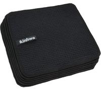 KinHwa 6 Pack Microfibre Drying Towels Waffle Dish Cloth Super Absorbent Washable Kitchen Tea Towels 20x20 cm Black