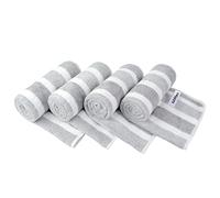 KinHwa Microfiber Hand Towels for Bathroom Soft and Absorbent Small Hand Towel Salon Hair Towel for Spa Bath Sports Travel 40x76 cm 4 Pack Light-Grey