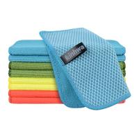 KinHwa Microfibre Dish Cloths Reusable Cleaning Cloth Super Absorben and Lint Free Towels Kitchen Fast Drying Cloth 30x30cm 9 Pack mul