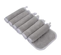 KinHwa Microfibre Face Cloths for Cleansing Reusable Flannels Makeup Remover Cloth Ultra Soft Washcloths with Water Only 15x30cm Pack of 6 Gery