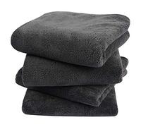 KinHwa Microfibre Hand Towels for Bathroom Super Soft Absorbent Bathroom Towels 40x76 Cm Luxury Thick Quick Dry Bath Towel 4 Pack Dark-Grey