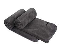 KinHwa Microfibre Hand Towels for Bathroom Super Soft Absorbent Bathroom Towels 40x76 Cm Luxury Thick Quick Dry Bath Towel 2 Pack Dark-Grey