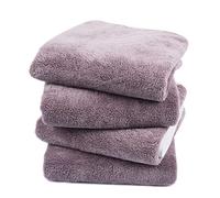 KinHwa Microfibre Hand Towels for Bathroom Super Soft Absorbent Bathroom Towels 40x76 Cm Luxury Thick Quick Dry Bath Towel 4 Pack Purple