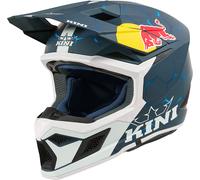 Kini Red Bull MX3 1.0 Motocross Helmet, white-turquoise-blue, size M for Men