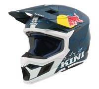 Kini Red Bull MX3 1.0 Motocross Helmet, white-turquoise-blue, size XL for Men