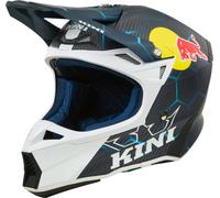 Kini Red Bull MXC2 2.0 Carbon Motocross Helmet, white-turquoise-blue, size M for Men