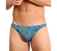 Kiniki Men's Tan Through Swim Micro Brief Swimwear - Azure