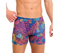 Kiniki Men's Tan Through Swim Shorts Swimwear - Floral Wave