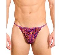 Kiniki Men's Tan Through Swim Tanga Swimwear - Hot Leopard
