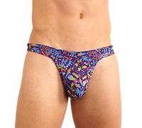Kiniki Men's Tan Through Swim Thong Swimwear - Aloha