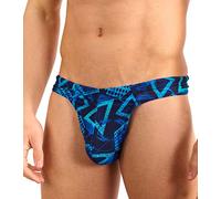 Kiniki Men's Tan Through Swim Thong Swimwear - Blue Lagoon