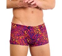 Kiniki Men's Tan Through Swim Trunks Swimwear - Hot Leopard