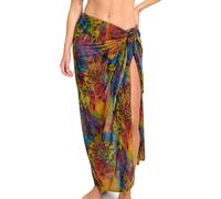 Kiniki Women's Tan Through Beach Sarong - Amalfi Green