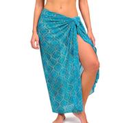 Kiniki Women's Tan Through Beach Sarong - Emerald