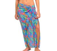 Kiniki Women's Tan Through Beach Sarong - Paradise Green