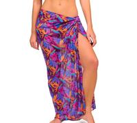 Kiniki Women's Tan Through Beach Sarong - Paradise Purple