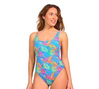 Kiniki Women's Tan Through Scoop Neck Swimsuit - Super Quick Drying.