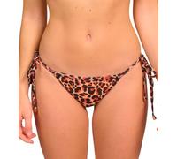 Kiniki Women's Tan Through Tie Side Bikini Tanga Swimwear - Cheetah