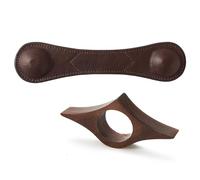 KINIVA Leather Weighted Bookmarks Book Weight Page Holder for Reading,Book Open Holder for Kids Adult,Gifts for Reader (01+04 Coffee)