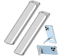 Kinizuxi Mobile Phone Kickstand 2Packs,Vertical and Horizontal Aluminum Phone Stand for Desk,Adjustable Phone Holder Stand for Desk Compatible with iPhone,Samsung, iPad, Tablets and More-Silver