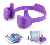 Kinizuxi Stocking Fillers Thumbs Up Lazy Phone Stand Gifts for Christmas, Universal Cell Phone Holder for Desk,Cellphone Holder Smartphone Stand Holder for iPhone iPad Samsung and More (Purple)