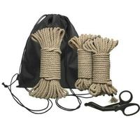 Kink Bind & Tie Initiation Hemp Rope 5 Piece Kit Bondage Restraint Shibari Set