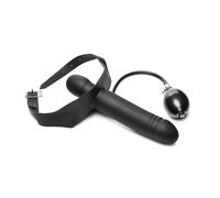 Kink Industries Black Inflatable Gag with Dildo