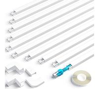 4M Electrical Cable Trunking, Cable Concealer on Wall for one Cord, Paintable PVC Cable Cover, Cable Trunking Self adhesive to Hide a Single Power Cord in Home or Office - 10X L40cm, W1.5cm, H1cm