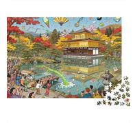 Kinkaku-ji Golden Pavilion Gala Wooden Jigsaw Puzzle Waterproof 1000 Piece Puzzles for Adults Impossible Home Decoration