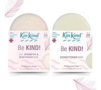 KinKind Be KIND! Unscented Shampoo and Conditioner Bar Starter Bundle