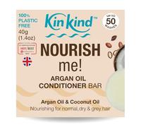 KinKind Hair Conditioner Bar - NOURISH Me! | Argan Oil Conditioner Bar for Hair - Solid Coconut Conditioner - Dry Hair Conditioner | For Normal/Dry & Grey Hair | Up to 50 Washes - Vegan & Cruelty Free