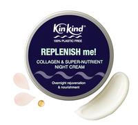 KinKind REPLENISH me! Rejuvenating Night Cream for women. Collagen & Super Nutrients Night cream for mature skin to Hydrate and Nourish. Avocado Oil, Jojoba Oil Night moisturiser. UK Night face cream