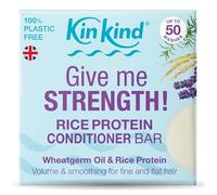 KinKind Rice Water Hair Conditioner Bar - Give Me STRENGTH! Hair Thickening, Volumising, Strengthening Conditioner Bar for hair with Rice Protein for Thinning hair | UK Made | 50 Washes