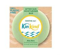 KinKind SOOTHE me! Aloe Vera After Sun lotion bar with Aloe Vera, Shea Butter & Cocoa Butter to soothe and nourish sun kissed skin. No leaking plastic bottles! Vegan & Cruelty Free.