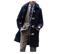KINKOCCL Mens Wool Coat Trench Coat Long Business Woolen Jacket Casual Winter Slim Fit Overcoat Wool Overcoat Full Length Double Breasted Long Pea Coat