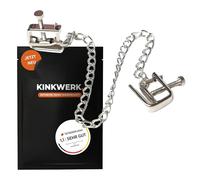 KINKWERK Nipple Clamps Made of Stainless Steel, Intensive Direct Stimulation, Finely Adjustable Screw, Durable & Hygienic, BDSM Toy for Men and Women