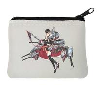 Kinky Anime Manga Battleship Bismarck Girl Neoprene Coin Purse Pouch 10x11cm White