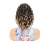 Kinky Curly Drawstring Ponytail for Black Women, 10 Inch Synthetic Hairpieces Clip in Curls Afro Puff Pony tail Extensions Hair Extension for Daily Use(1BT27)