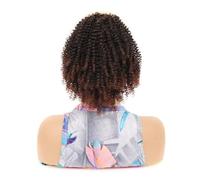 Kinky Curly Drawstring Ponytail for Black Women, 10 Inch Synthetic Hairpieces Clip in Curls Afro Puff Pony tail Extensions for Daily Use(1BT33)