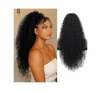 Kinky Curly Ponytail Extension 24inch Synthetic Afro Puff Drawstring Pony Tail Clip in Fake Hair Pieces for Black Women
