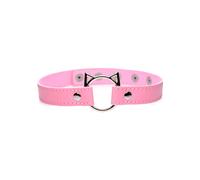 Kinky Kitty Ring Slim Choker - Pink