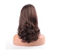 Kinky Straight Drawstring Extension for Black Tail Warping Ponytail Hair 16" Yaki Hair Bun Pieces for Women for Daily Use(Brown black)