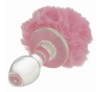 Kinky Tails Pink Bunny Glass Butt Plug