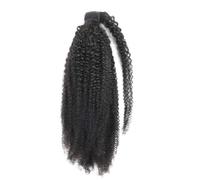 Kinky Wrap Around Brazilian 10-24 Inch Ponytails Extension Clip In Human Hairs Extensions Afro Curly Ponytail Hair Piece Hair Extension for Daily Use(12inch)