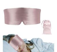 kinla Silk Eye Masks for Sleep, Silk Sleep Mask for Man and Woman, Soft, Breathable and Large Size Sleep Mask for All Night Sleep, Travel or Nap (Bean Pink)