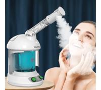 KINLITO Facial Steamer - Ozone Steamer with 360° Rotatable Arm - 40 Min Steam Time - Humidifier - Unclogs Pores - Blackheads - Portable Facial Steamer for Personal Care Use at Home or Salon,White