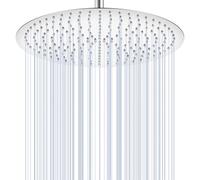 KINLIV 40 cm Round Rain Shower Head, Chrome, Large, 16 Inch Waterfall Shower Head, Water-Saving, All-Metal 304 Stainless Steel, Ceiling Rain Shower Heads with 230 Anti-Clogging Silicone Nozzles