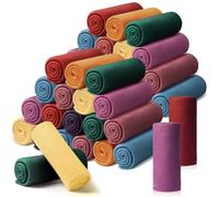 Kinlop 40 Packs Throw Blanket Bulk 60 x 50 Inch Fleece Throw Soft Blankets Warm Cozy Lightweight Plush Blanket for Bed Couch Sofa Pet Office Wedding Gifts Travel Camping (Modern Color)