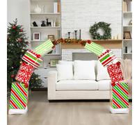 Kinlop 8 Pcs Stackable Christmas Gift Box Decorations, Large Decorative Christmas Stacking Gift Boxes Porch Arch Decor for Xmas Holiday Lawn Yard Garden Home Indoor Outdoor(Classic)