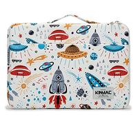 Kinmac 360 Degree Protective Laptop Sleeve Case Bag with Handle for MacBook Air 15 inch and 15 inch-15.6 inch HP Lenovo Dell ASUS Acer Laptop (Spaceship)